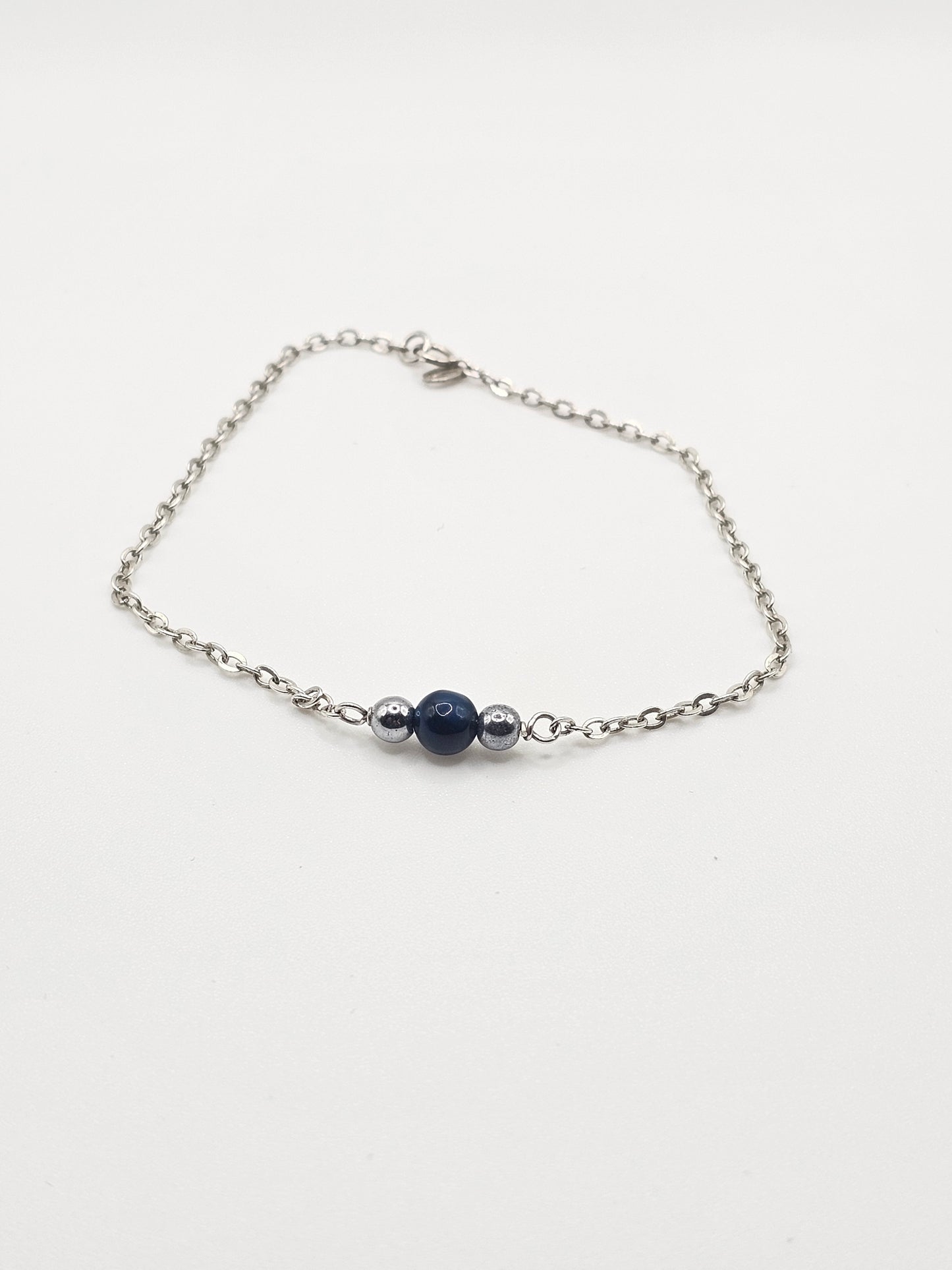 Fierce Balance: Silver & Aqeeq  Bracelet