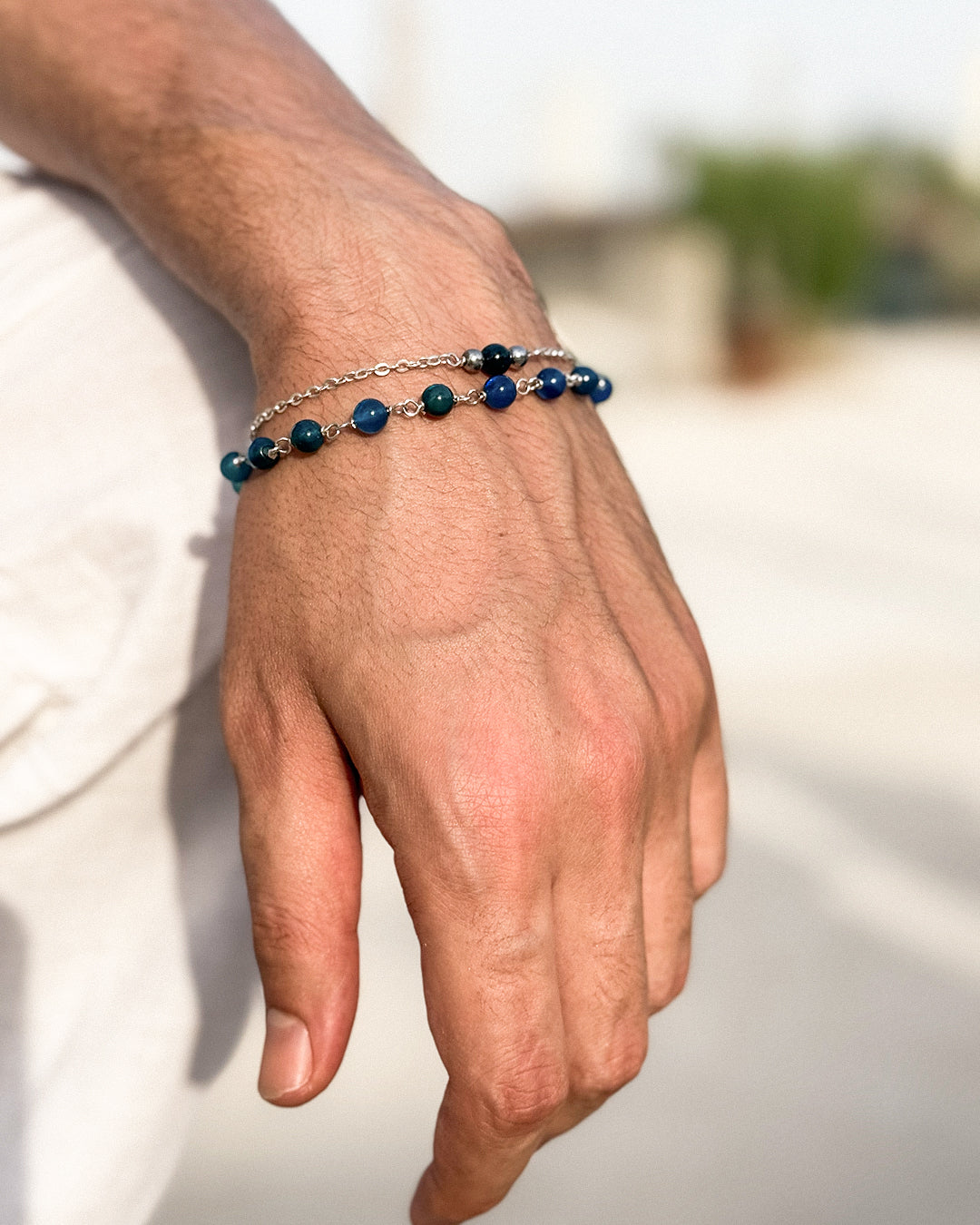 Fierce Balance: Silver & Aqeeq  Bracelet