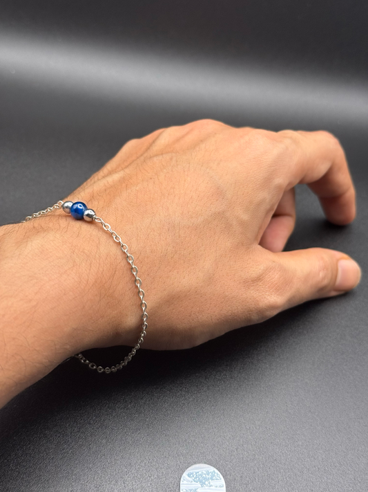 Fierce Balance: Silver & Aqeeq  Bracelet