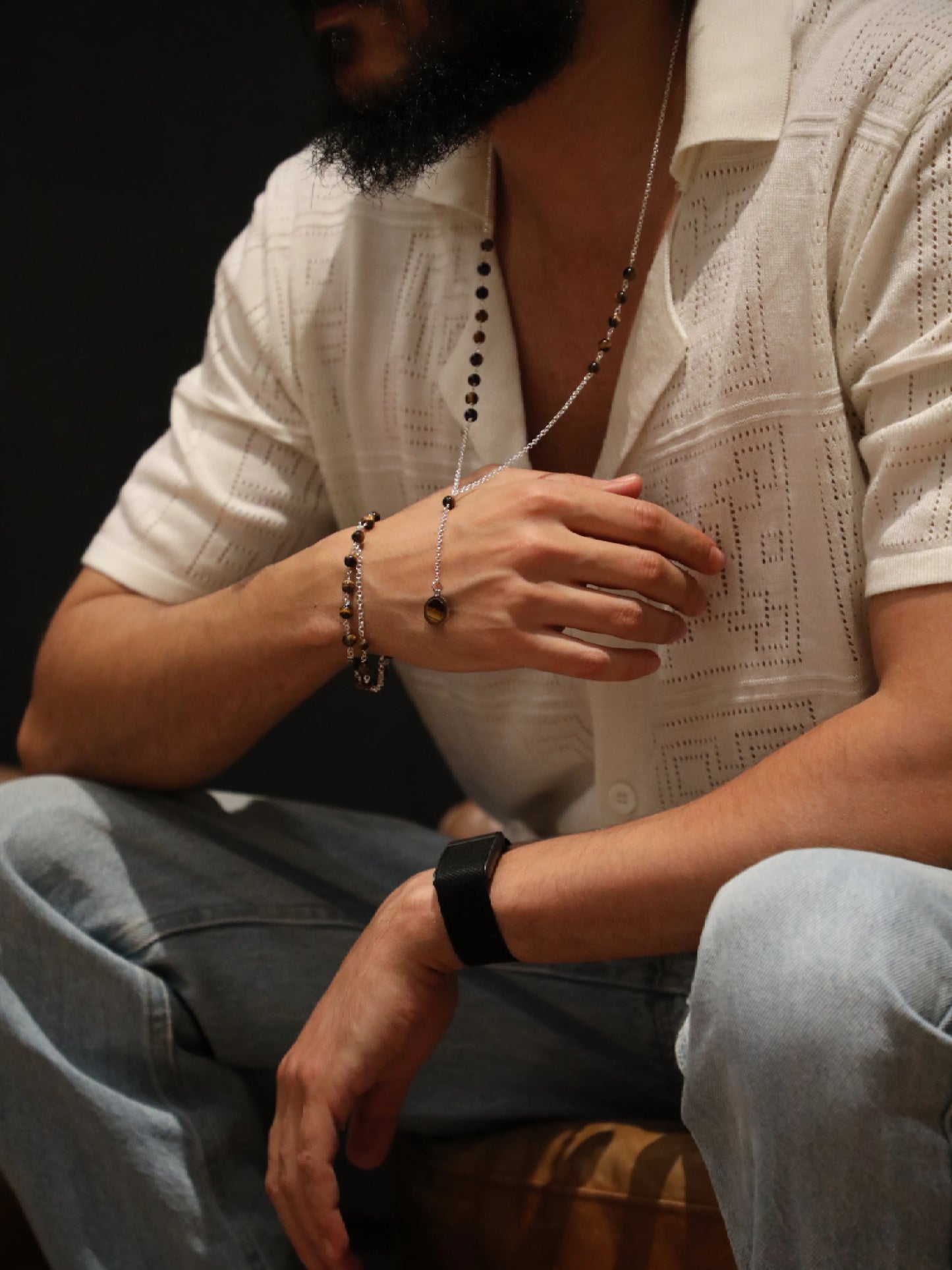 Handcrafted Tiger's Eye & Silver Harmony Necklace