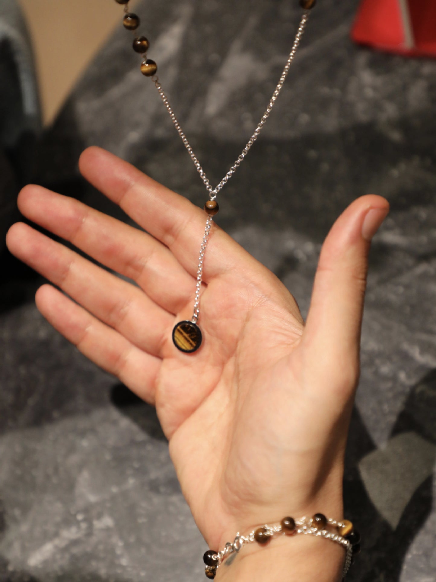 Handcrafted Tiger's Eye & Silver Harmony Necklace