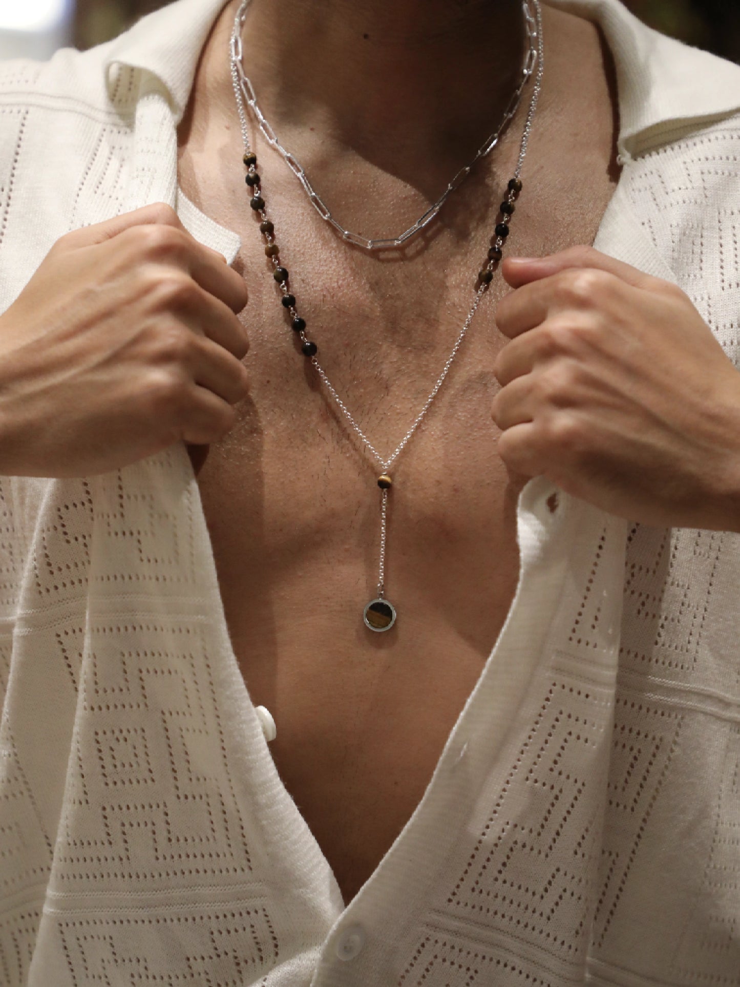 Handcrafted Tiger's Eye & Silver Harmony Necklace