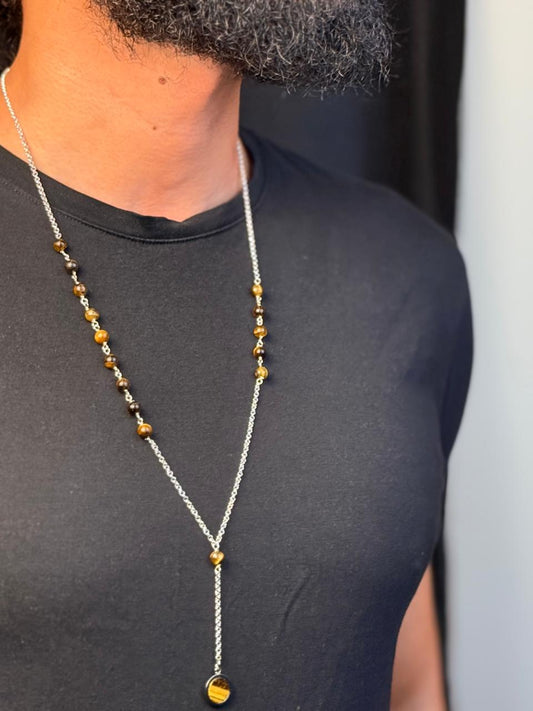 Handcrafted Tiger's Eye & Silver Harmony Necklace