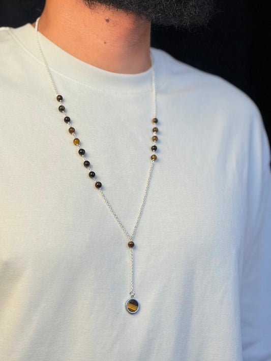 Handcrafted Tiger's Eye & Silver Harmony Necklace