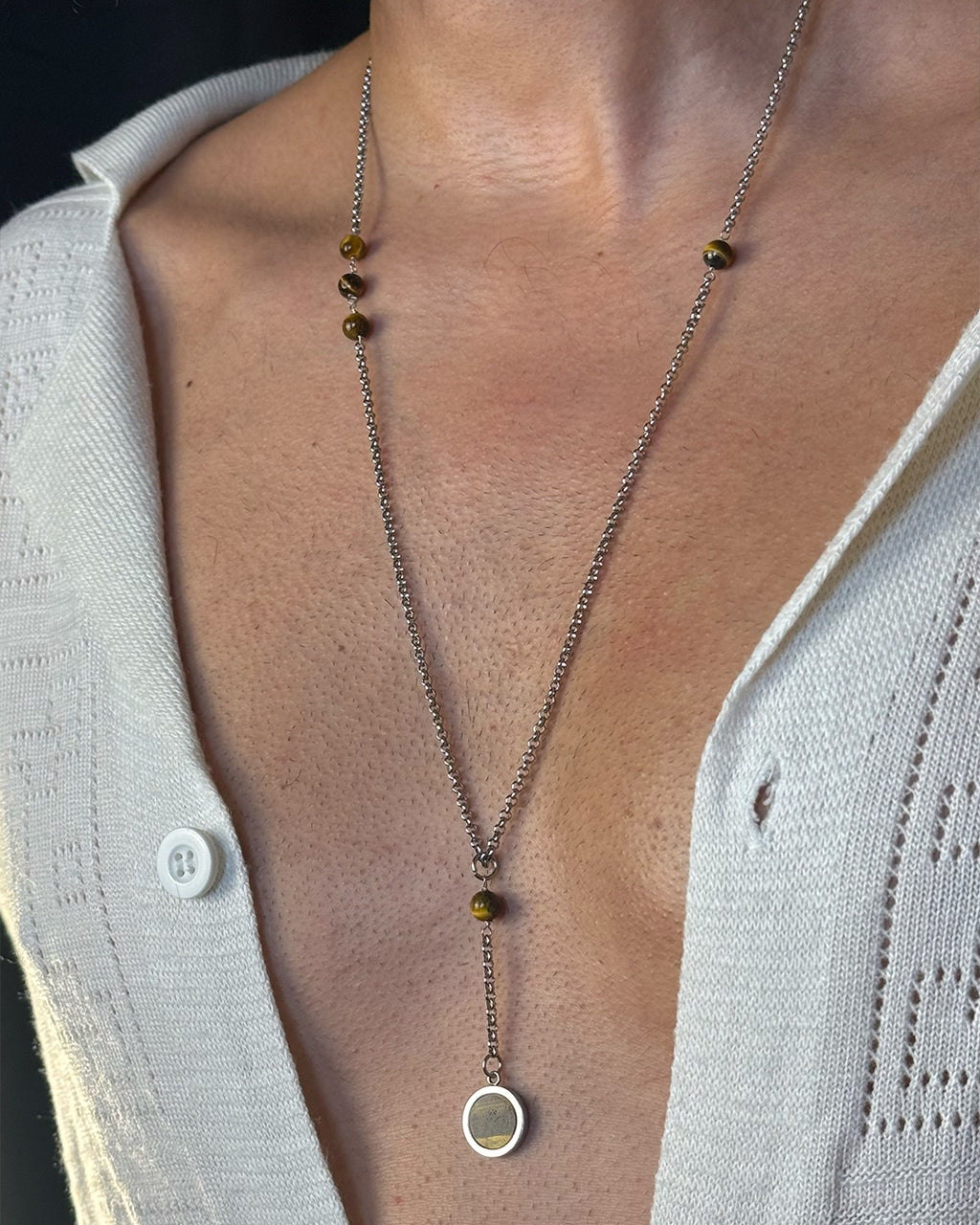 Tiger Eye necklace & bracelet Cavaro Look