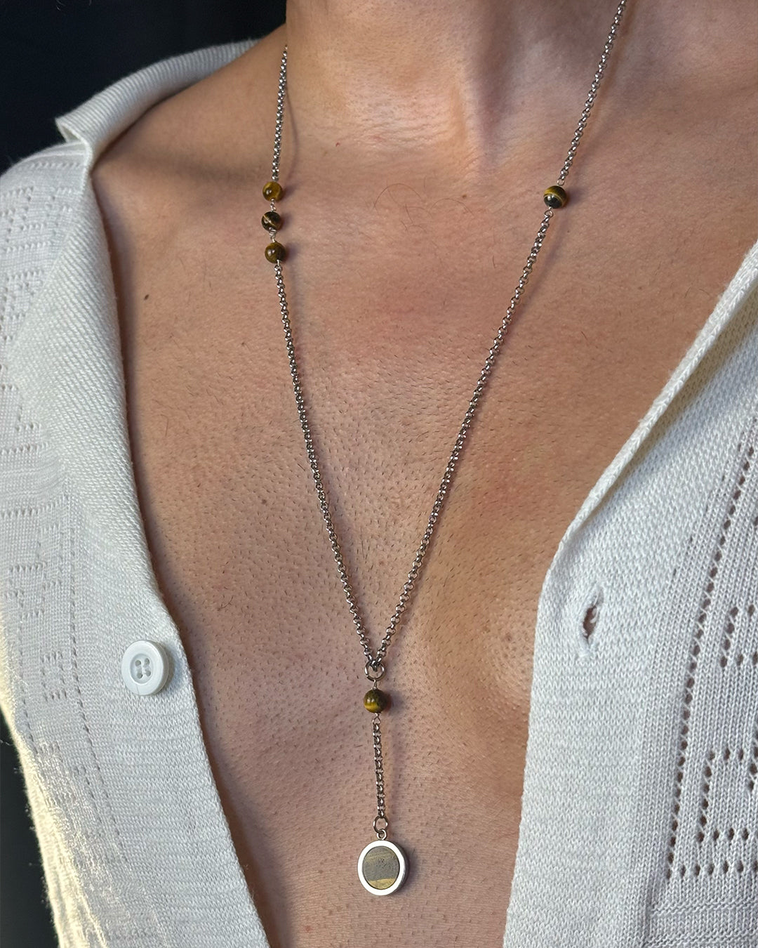 Tiger Eye necklace & bracelet Cavaro Look