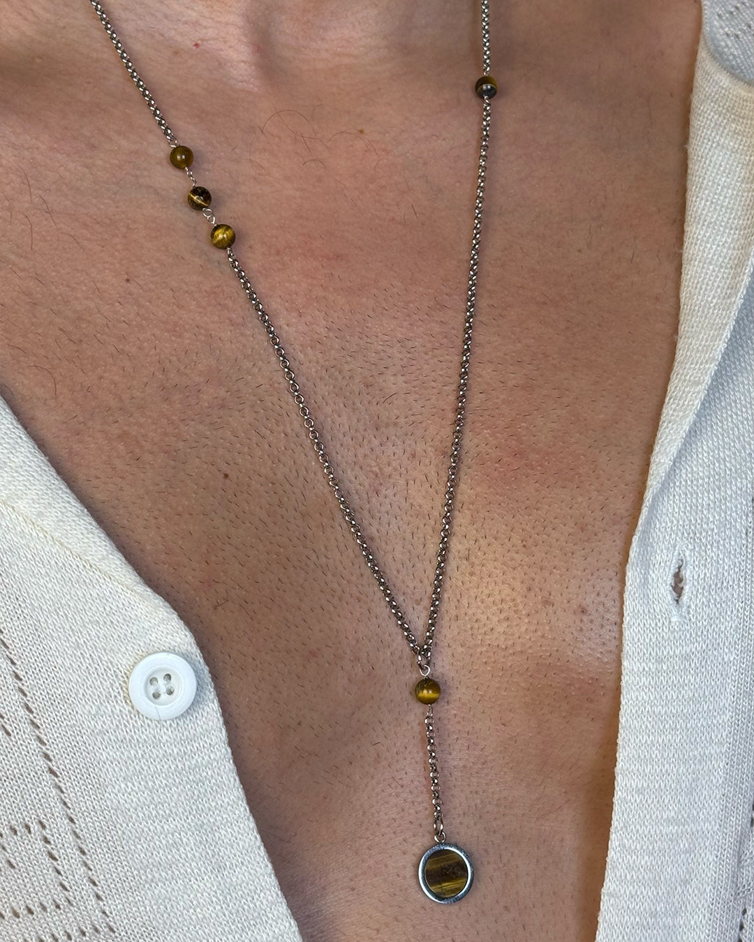 Tiger Eye necklace & bracelet Cavaro Look