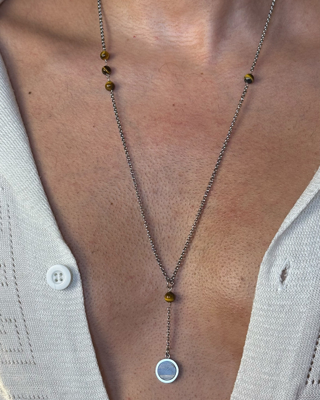 Tiger Eye necklace & bracelet Cavaro Look