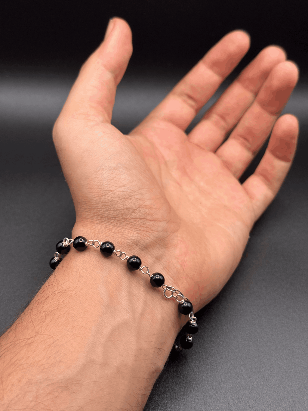 Still Energy :  Black Onyxe Bead Bracelet