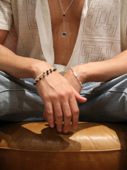 Double Bracelet: Tiger's Eye & Silver