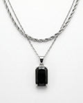 Midnight Edge – Double Chain Necklace