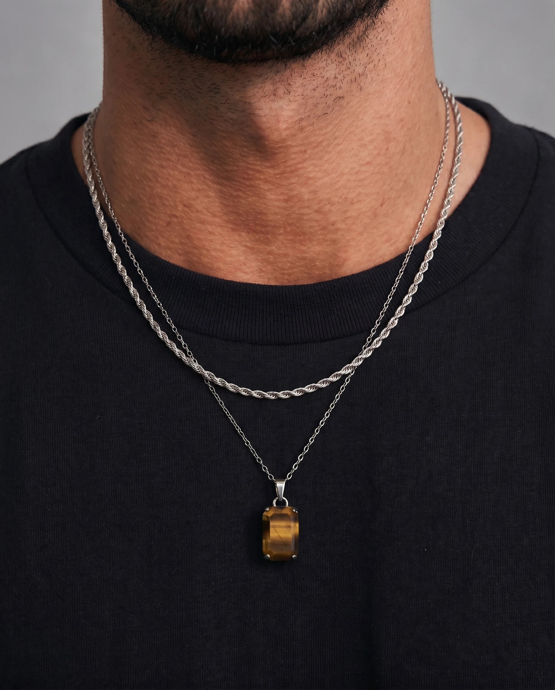 Golden Edge – Double Chain Necklace