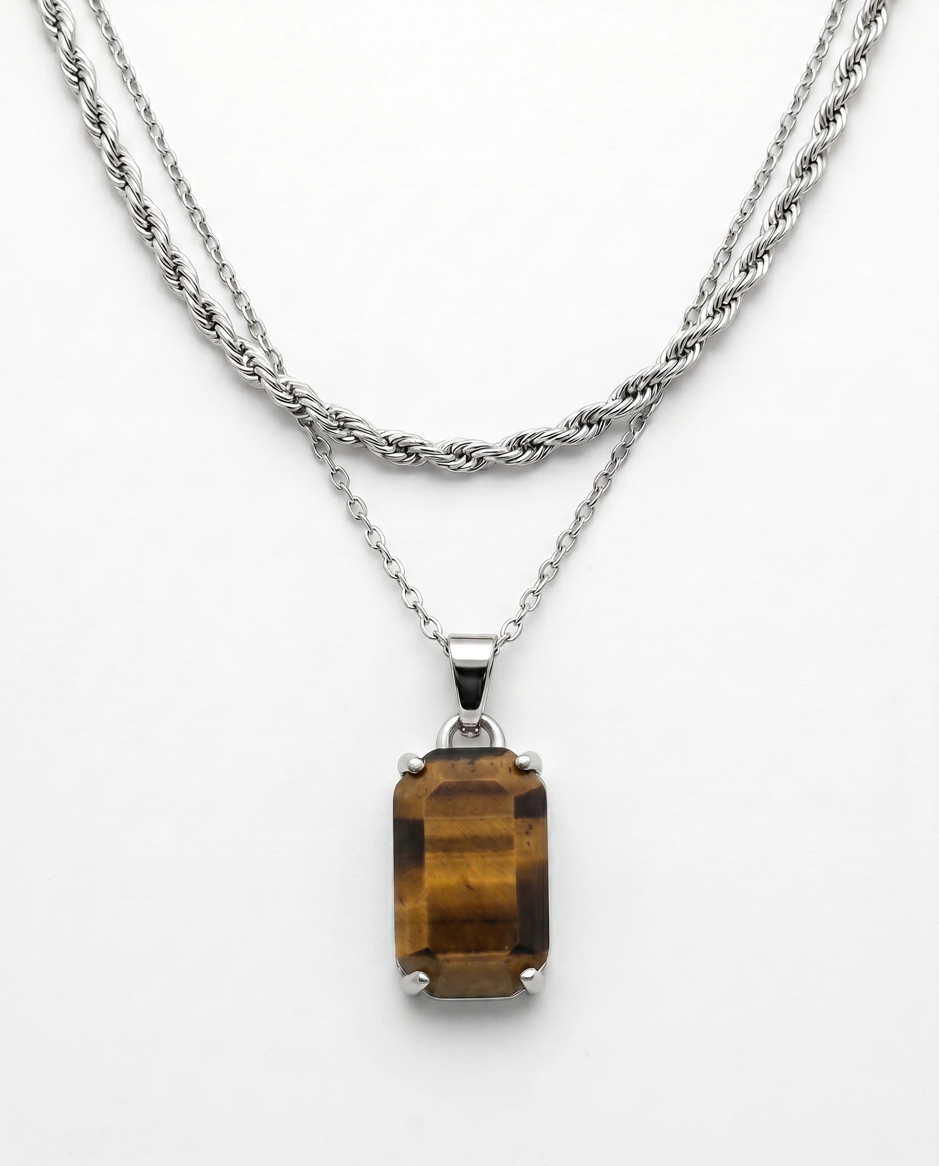 Golden Edge – Double Chain Necklace